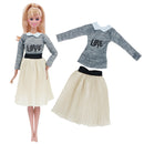 Fashion Elegant Barbies Dress + 1 Shoes Casual Wear For 11.8 Inch Barbie Clothes Accesorios Shoes,Toys For Girls,Birthday Gift