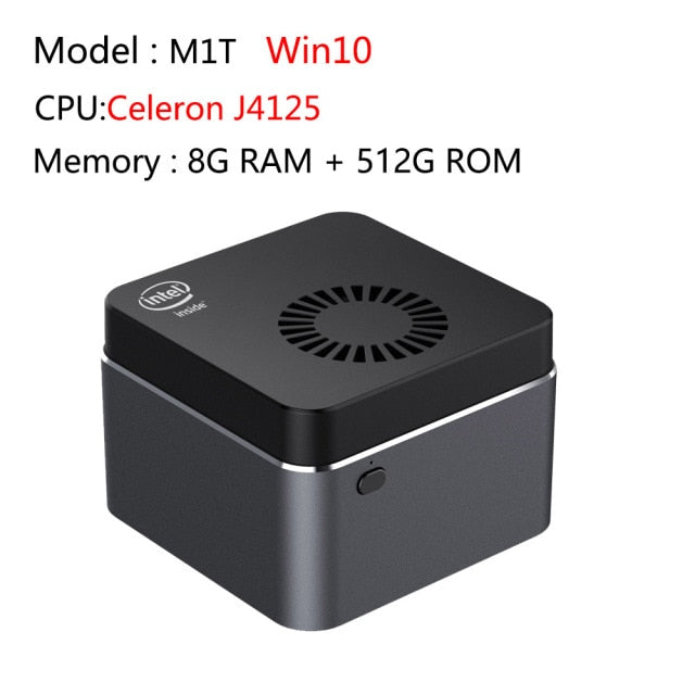 M1T Mini PC Win10 Linux Celeron N4100 /J4125 8G RAM 128G/256G/512G/IT ROM USB3.0 BT4.2 Dual WIFI 2.4G+5.8G Mini Computer