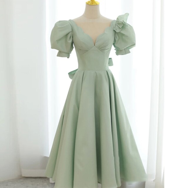 Freshness French Style Quinceanera Dresses Lace Collar Back Bow Pleat Evening Dress A-Line Birthday Party Homecoming Gowns