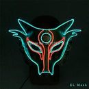 Gran oferta 2021, máscara LED de moda, máscara luminosa brillante para fiesta de Halloween, máscara de neón EL, máscara de Cosplay de Halloween, máscara de terror