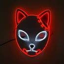 Gran oferta 2021, máscara LED de moda, máscara luminosa brillante para fiesta de Halloween, máscara de neón EL, máscara de Cosplay de Halloween, máscara de terror