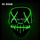 Gran oferta 2021, máscara LED de moda, máscara luminosa brillante para fiesta de Halloween, máscara de neón EL, máscara de Cosplay de Halloween, máscara de terror