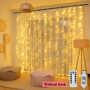 3m 100/200/300 LED Curtain String Light Garland Wedding Party Decorations Table Bridal Shower Bachelorette Birthday New Year