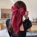Neue Frauen große Schleife Haarnadel Sommer Chiffon großen Bowknot Fleck Schleife Haarspangen Frauen einfarbig Pferdeschwanz Clip Haarschmuck