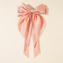 Neue Frauen große Schleife Haarnadel Sommer Chiffon großen Bowknot Fleck Schleife Haarspangen Frauen einfarbig Pferdeschwanz Clip Haarschmuck