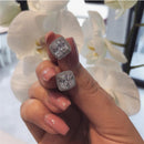 2021 New Arrival Fashion Luxury 925 Sterling Silver Pink CZ Drop Stud Earing  For Women Valentine's Day Gift Z5