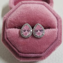 2021 New Arrival Fashion Luxury 925 Sterling Silver Pink CZ Drop Stud Earing  For Women Valentine's Day Gift Z5