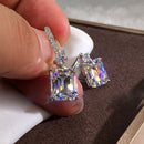 2021 New Arrival Fashion Luxury 925 Sterling Silver Pink CZ Drop Stud Earing  For Women Valentine's Day Gift Z5