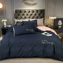 Pure White Bedding Set King Size Bedroom Simple And Refined Home Textile Comfort Bed Linen Bed Sheet Set 220X240CM 4PCS