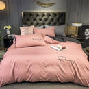 Pure White Bedding Set King Size Bedroom Simple And Refined Home Textile Comfort Bed Linen Bed Sheet Set 220X240CM 4PCS