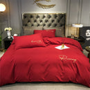 Pure White Bedding Set King Size Bedroom Simple And Refined Home Textile Comfort Bed Linen Bed Sheet Set 220X240CM 4PCS