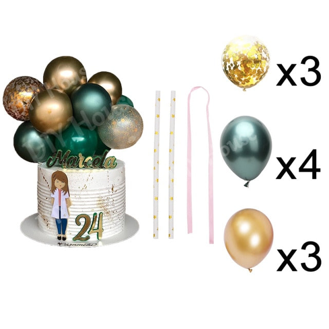 10pcs 5 Inch Metal Balloon Cake Topper Cloud Shape Confetti Balloons For Birthday Baby Shower Wedding Party Decor Home Supplies