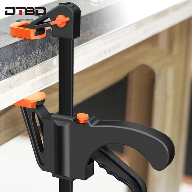 DTBD Spreader Work Bar Clamp F Clamp Gadget Tool DIY Hand Speed ​​​​Squeeze Quick Ratchet Release Clip Kit 4 Zoll Holzbearbeitung