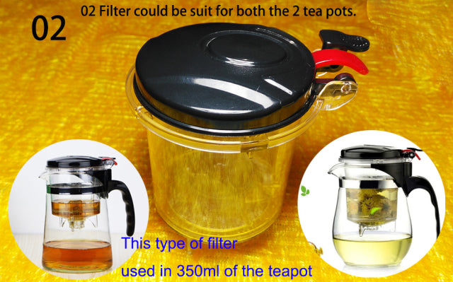 High quality  Heat Resistant Glass Teapot Chinese kung fu Tea Set Puer Kettle Coffee Glass Maker Convenient Office Tea Pot