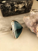 Dr Stone Natural Stone Women 'S Agate Stone adjustable Ring AHL23