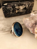 Dr Stone Natural Stone Women 'S Agate Stone adjustable Ring AHL28