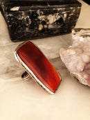 Dr Stone Natural Stone Women 'S Agate Stone adjustable Ring AHL14