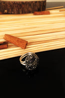 Dr stone natural stone handmade amethyst stone silver plated Anatole adjustable ferrule Ring KTDR70