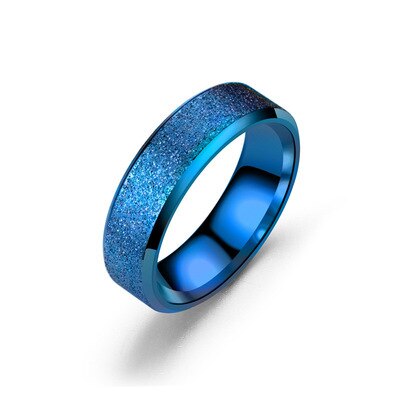 Art- und Weiseneue doppelte abgeschrägte vier Farben-Perlen-Sand-mattierte Paar-Ring-Edelstahl-Ring-Großhandelshochzeits-Ring-Frauen-Männer