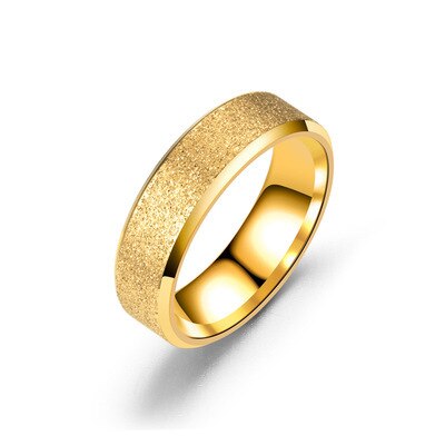 Art- und Weiseneue doppelte abgeschrägte vier Farben-Perlen-Sand-mattierte Paar-Ring-Edelstahl-Ring-Großhandelshochzeits-Ring-Frauen-Männer