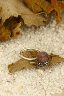 Dr Stone Natural Stone Women 'S Pink Quartz Ring Z121AR225