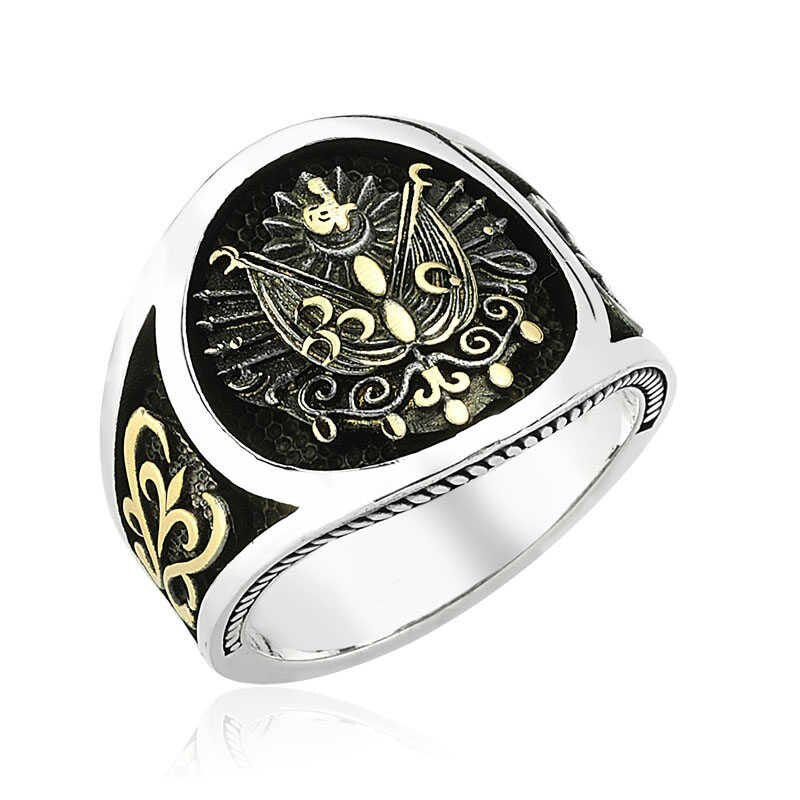Silver Ottoman State Crested Male Ring