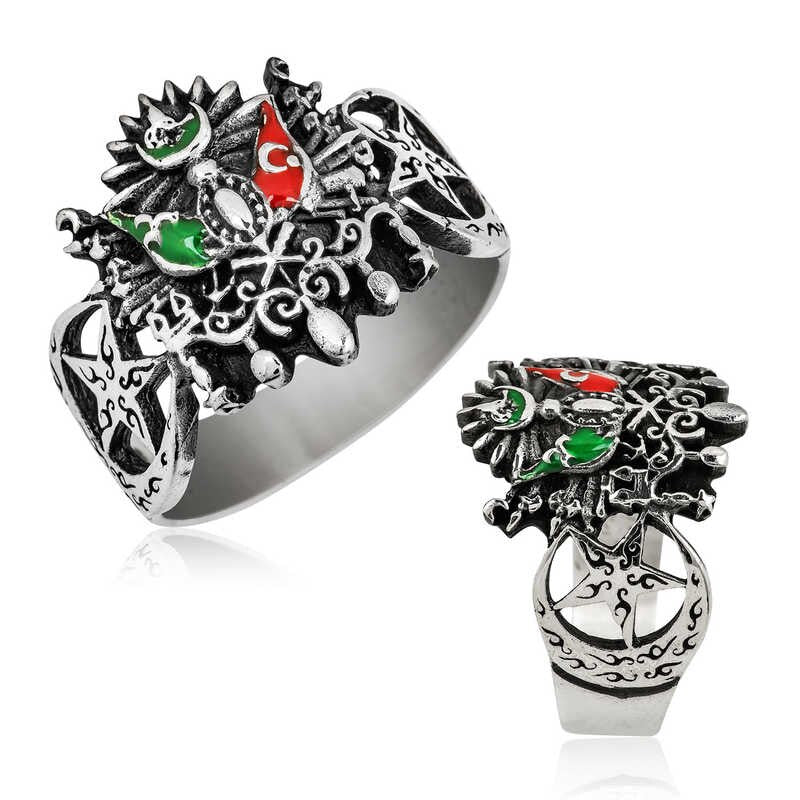 Silver Ottoman State Coat Of Arms Men 'S Ring