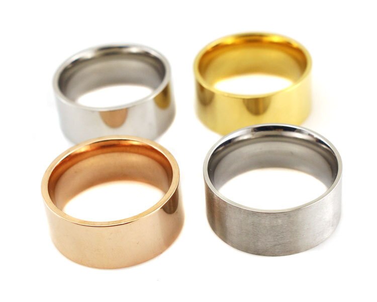 New style steel ring double row frosted ring titanium steel wholesale foreign trade wish  platinum plated ring