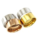 New style steel ring double row frosted ring titanium steel wholesale foreign trade wish  platinum plated ring