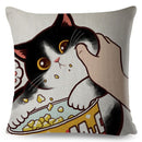 Pillows Cover Funny Love Kiss Cute Cat Cases for Sofa Home Car Cushion Cover Pillow Covers Decor Cartoon Sofa Pillowcase 45x45cm