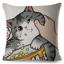 Pillows Cover Funny Love Kiss Cute Cat Cases for Sofa Home Car Cushion Cover Pillow Covers Decor Cartoon Sofa Pillowcase 45x45cm