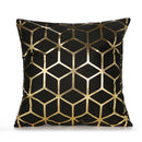 Gold Black Christmas Pillow Cover Living Room Decorative Pillowcases Cushion Couch Plaid Chair Cushion Home Cover 45*45 Cm