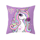 Home Cushion Cover Purple Unicorn Peach Cushion Cover 45x45cm Pillowcase Sofa Cushion Throw Decor Home Covers Pillows