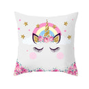 Home Cushion Cover Purple Unicorn Peach Cushion Cover 45x45cm Pillowcase Sofa Cushion Throw Decor Home Covers Pillows