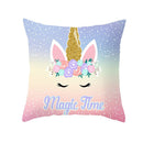 Home Cushion Cover Purple Unicorn Peach Cushion Cover 45x45cm Pillowcase Sofa Cushion Throw Decor Home Covers Pillows