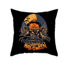 Pumpkin Pillow Case Bat Ghost Horror Halloween Party Pillow Cover 45*45 Home Decor Square Dark Cushion Cover Home Throw Pillows