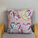 Unicorn Print Super Soft Short Plush Cushion Cover Cute Cartoon Pillow Covers 45X45 Square Pillows Cases Home Decor Pillowcase