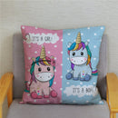 Unicorn Print Super Soft Short Plush Cushion Cover Cute Cartoon Pillow Covers 45X45 Square Pillows Cases Home Decor Pillowcase