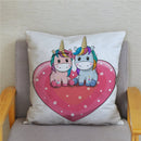 Unicorn Print Super Soft Short Plush Cushion Cover Cute Cartoon Pillow Covers 45X45 Square Pillows Cases Home Decor Pillowcase