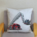 Funda de cojín con estampado de patrón de coche excavadora Bulldozer, fundas de almohada de felpa cortas, funda de almohada para decoración del hogar, funda de almohada de 45*45cm