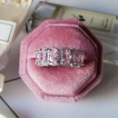 2021 New Luxury Fashion 925 Sterling Silver Pink Engagement Wedding Band Eternity Ring For Women Christmas Gift Love Jewelry Z2