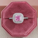 2021 New Luxury Fashion 925 Sterling Silver Pink Engagement Wedding Band Eternity Ring For Women Christmas Gift Love Jewelry Z2