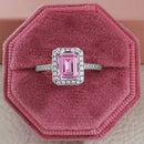 2021 New Luxury Fashion 925 Sterling Silver Pink Engagement Wedding Band Eternity Ring For Women Christmas Gift Love Jewelry Z2