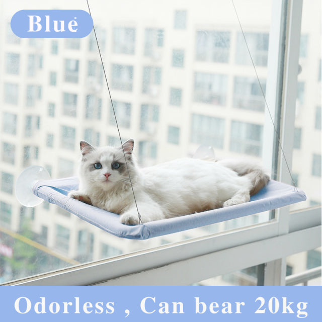 Cat Hammock Cute Hanging Beds Comfortable Sunny Seat Window Mount Pet product Soft Pet Shelf Supplies Detachable Bearing 20kg