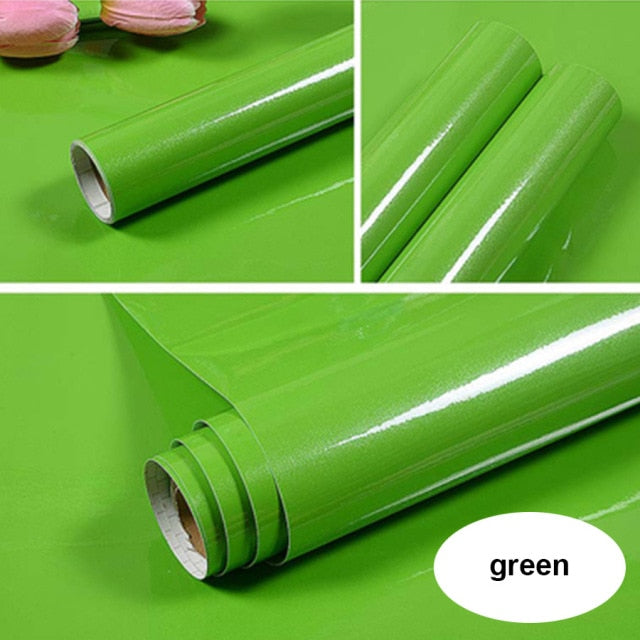 Europäische selbstklebende Tapete Farbe Flash PVC Tapeten Küchenschrank Tür Möbel DIY Aufkleber Vinyl dekorative Folie