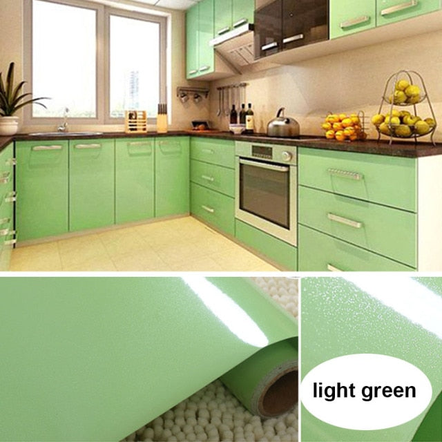 Europäische selbstklebende Tapete Farbe Flash PVC Tapeten Küchenschrank Tür Möbel DIY Aufkleber Vinyl dekorative Folie