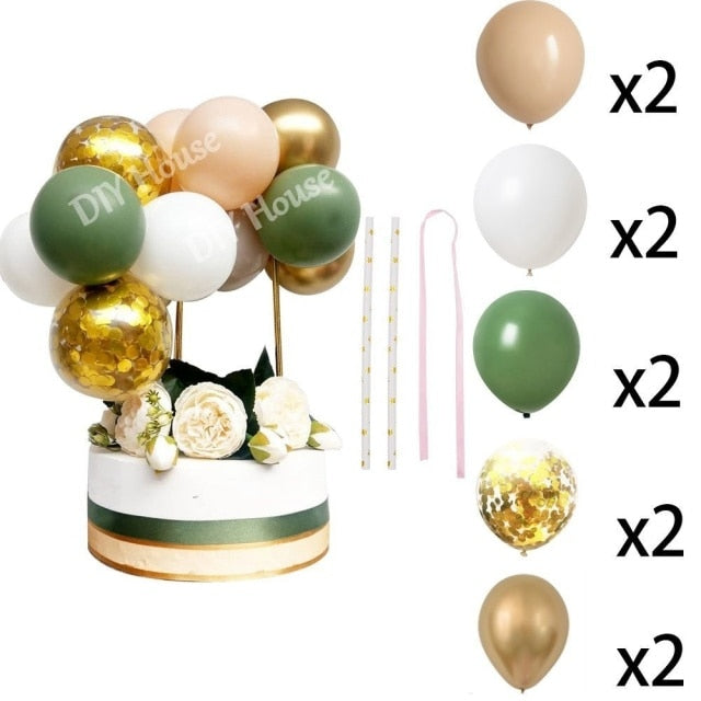 10 Stück 5-Zoll-Metallballon-Kuchenaufsatz Wolkenform Konfetti-Luftballons für Geburtstags-Babyparty-Hochzeitsfest-Dekor-Haushaltswaren