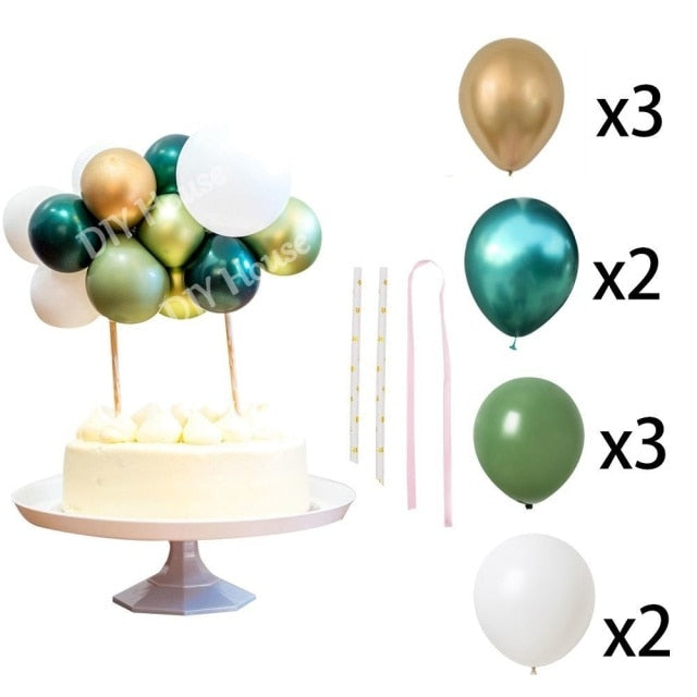 10pcs 5 Inch Metal Balloon Cake Topper Cloud Shape Confetti Balloons For Birthday Baby Shower Wedding Party Decor Home Supplies