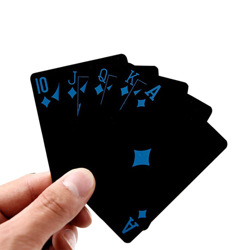 24-karätiges Gold Spielkarten-Pokerspiel-Deck Blattgold-Pokeranzug aus Kunststoff, magisches, wasserdichtes Kartenspiel, magisches Wasser, Geschenkkollektion