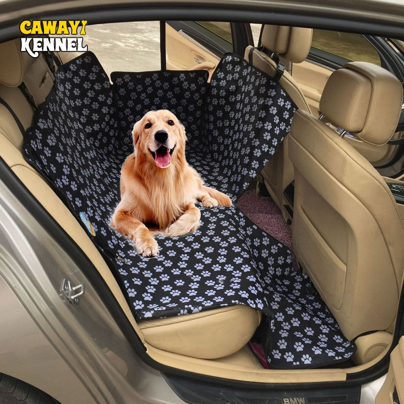 CAWAYI KENNEL Dog Carriers impermeable trasero Pet Dog Car Seat Cover Mats Hamaca Protector con cinturón de seguridad Transportin Perro